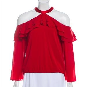 Alicia and Olivia cold shoulder top